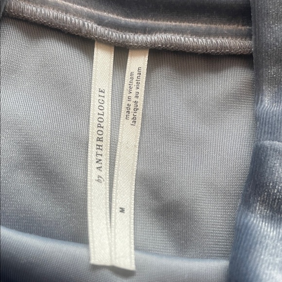 Anthropologie Blue velvet Velvet Shirt - Picture 2 of 8